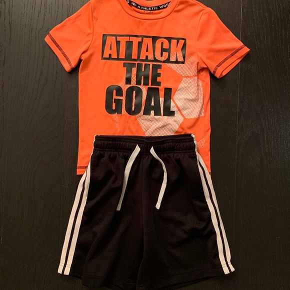Boys Matching Short/Tshirt Set ATHLETIC WORKS - Picture 2 of 2